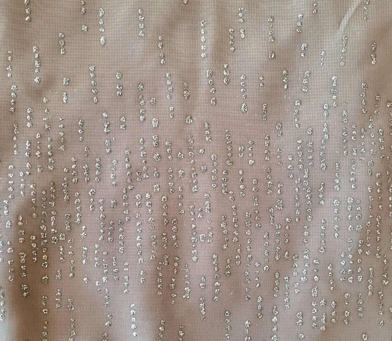 Bandolera Jupe TFr36/TS -Longa&Dobras -Voile Kaki com Brilhos em Ótimo Estado – photo 15